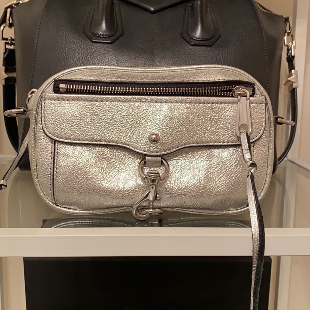 Rebecca Minkoff Metallic Silver Crossbody Purse